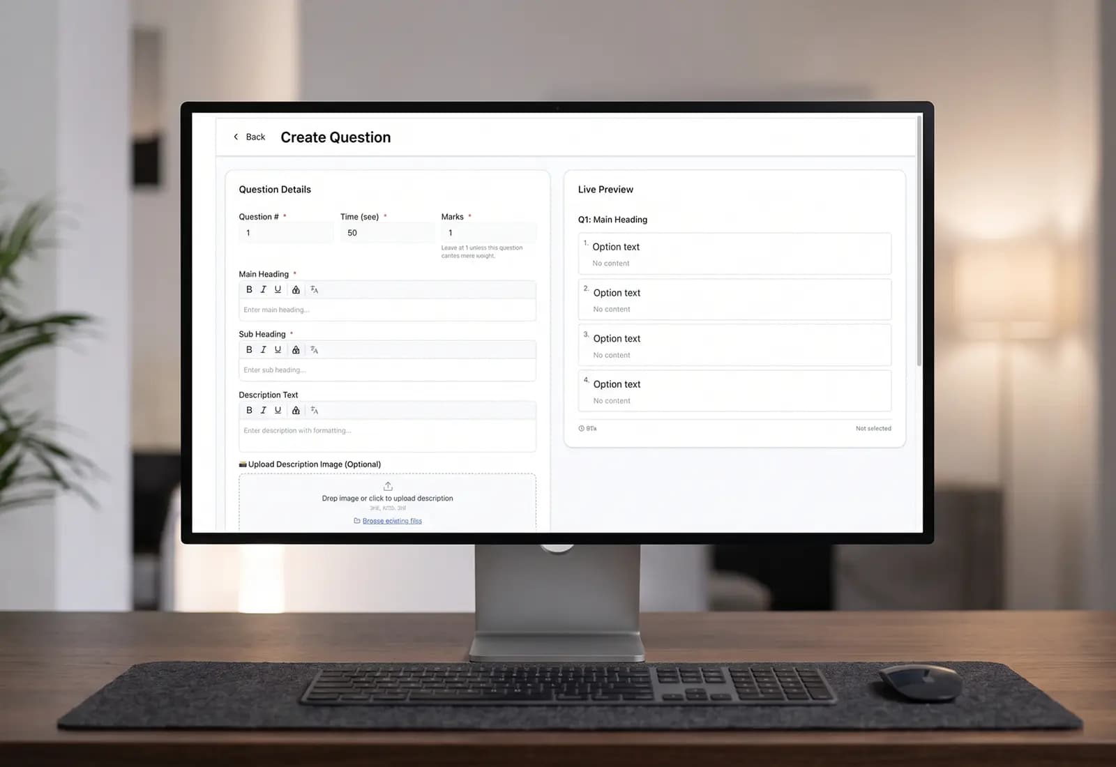 Questions in every format: UBTApp screenshot